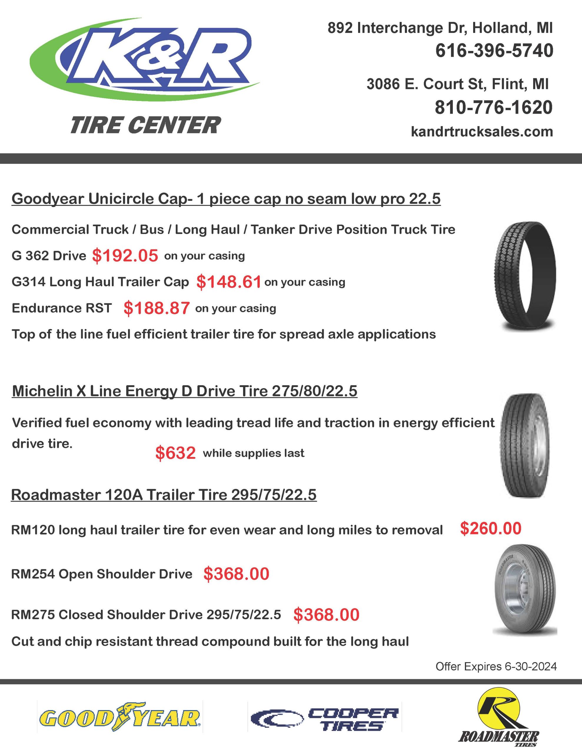 May June Tire Flyer 2024